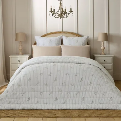 Dunelm Dorma Abbotsford 100% Cotton Sateen Bedspread