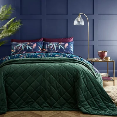 Dunelm Castleton Bedspread Bottle (Green)