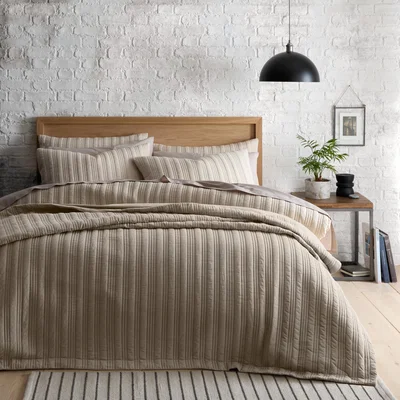 Dunelm Arthur Stripe Bedspread
