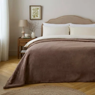 Dunelm Faux Fur Bedspread