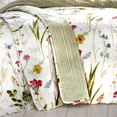Dunelm Spring Glade Quilted Bedspread 200cm x 230cm MultiColoured