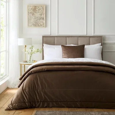 Dunelm Appletree Harlan Velvet Bedspread