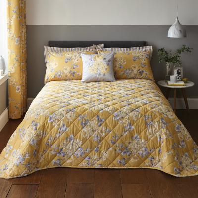 Dunelm Ashbourne Ochre Bedspread Ochre