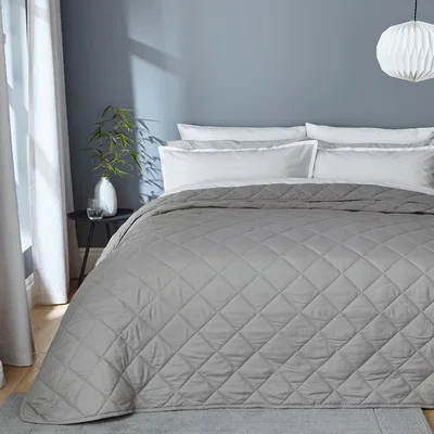 Dunelm Helston Bedspread Grey