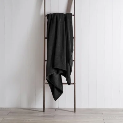 Dunelm Soft Fleece 130cm x 170cm Throw Charcoal
