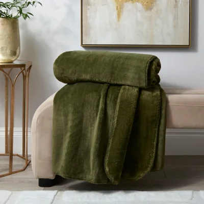 Dunelm Velvety Soft Fleece Throw Blanket 200cm x 200cm