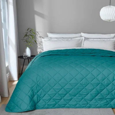 Dunelm Helston Bedspread Peacock