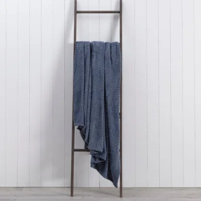 Dunelm Amelia 200cm x 200cm Throw Denim Blue