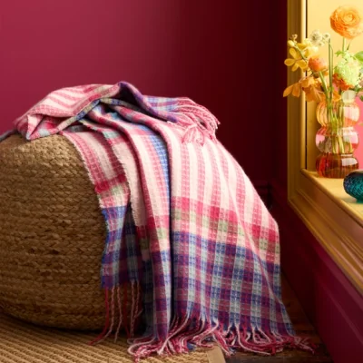 Dunelm Sophie Robinson Darling Waffle Check Throw Blanket, 230cm x 220cm