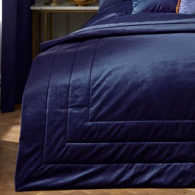 Dunelm Laurence Llewelyn Bowen Chic Bedspread 150cm x 220cm Navy