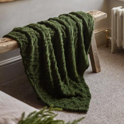 Dunelm Forest Cable Stitched Throw Blanket
