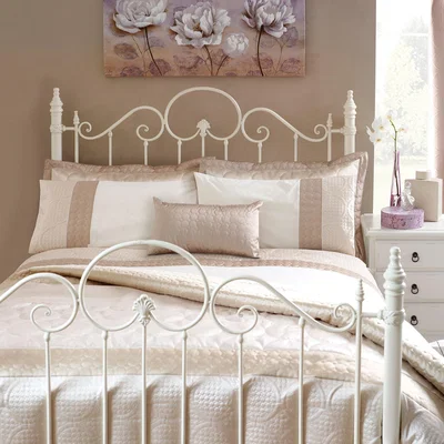 Dunelm Circles Latte Bedspread Latte Brown