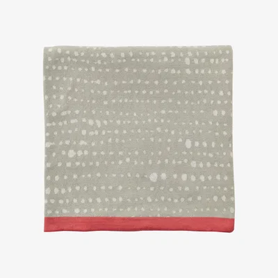 Dunelm Clarissa Hulse Ginkgo Patchwork Soft Pink and Linen Patterned Throw Natural (Grey)