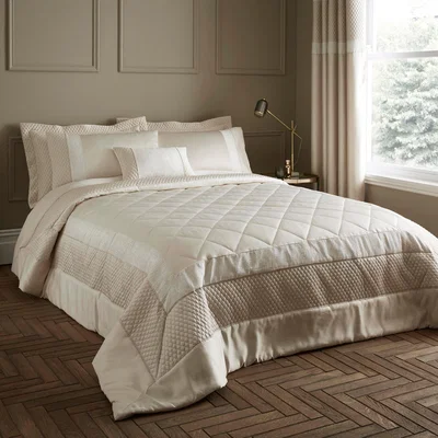 Dunelm Bardot Cream Quilted Bedspread Cream