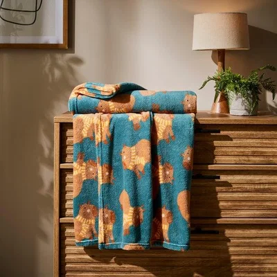Dunelm Cooper the Capybara Throw Blanket 130 x 170cm