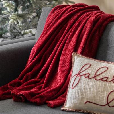 Dunelm Forest Chevron Embossed Throw Blanket