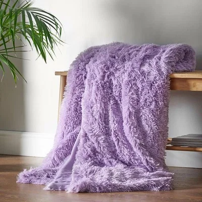 Dunelm Catherine Lansfield Cuddly Deep Pile Throw Blanket