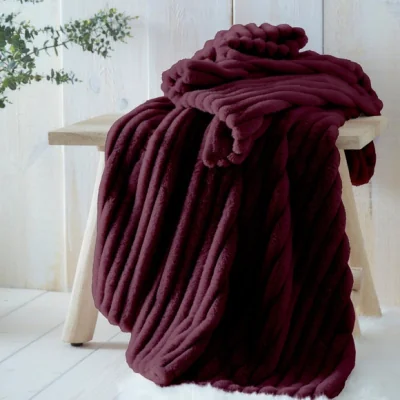 Dunelm Appletree Morritz Faux Fur Throw Blanket 130cm x 180cm