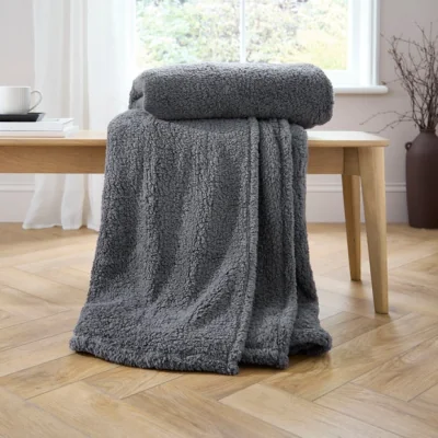 Dunelm Teddy Supersize Family Snuggle Throw Blanket 240cm x 280cm