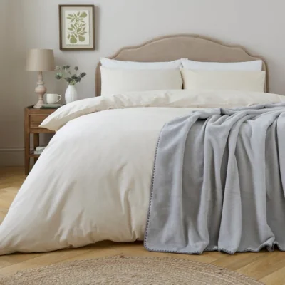 Dunelm Blanket Stitch Soft Throw