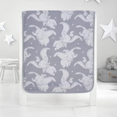 Dunelm Dumbo Fleece Blanket Grey and Blue