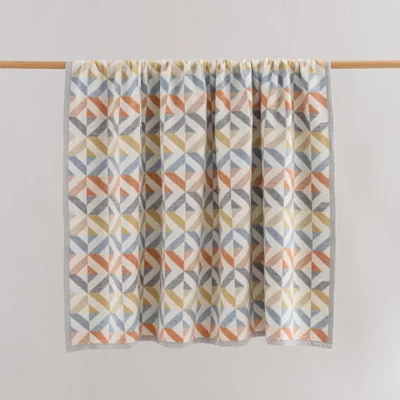 Dunelm Supersoft Geo Diamonds Throw MultiColoured