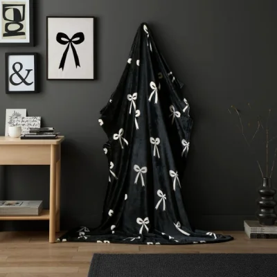 Dunelm Fusion Bows Throw Blanket