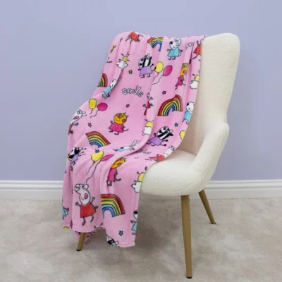 Dunelm Peppa Pig Fleece 150cm x 100cm Throw Blanket