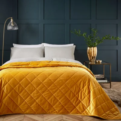 Dunelm Castleton Bedspread Ochre