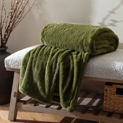 Dunelm Kallu Faux Fur Throw Blanket