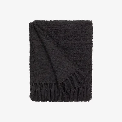 Dunelm Yard Candar Cosy Woven Tassel Throw Blanket