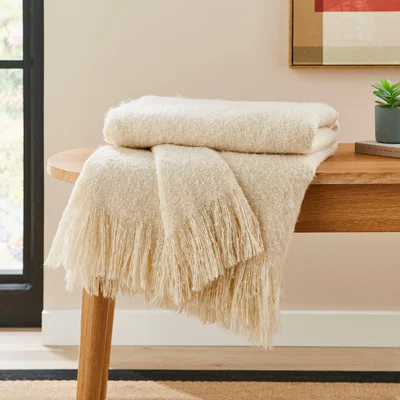 Dunelm Boucle Throw 130cm x 170cm Natural