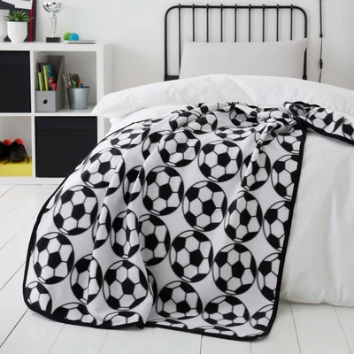 Dunelm Football Black and White Fleece Black / White
