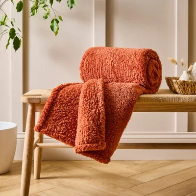 Dunelm Teddy Bear Throw Blanket