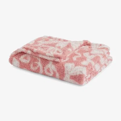 Dunelm Pink Bows Fleece Blanket