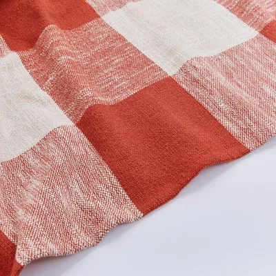 Dunelm Woven Check Cotton Throw Blanket 130cm x 180cm