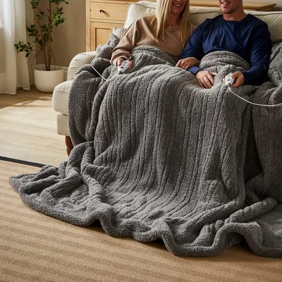 Dunelm Teddy Electric Throw Blanket