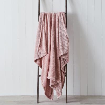 Dunelm Evan 130cm x 180cm Throw Pink