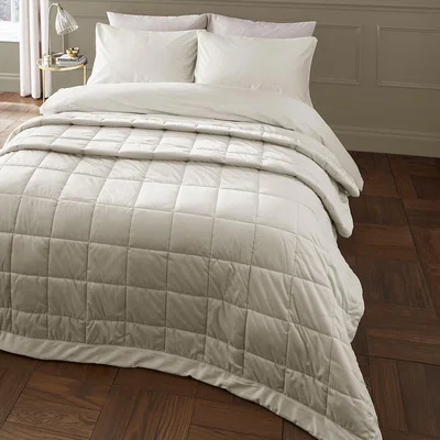 Dunelm Catherine Lansfield Kingsley Matt Velvet Quilted Bedspread