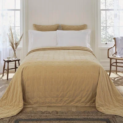 Dunelm Dorma Adeena Buttermilk Bedspread Buttermilk