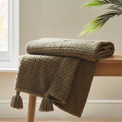 Dunelm Ludlow Olive Throw Olive (Green)