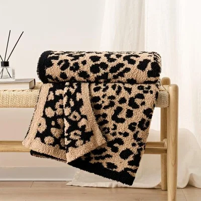 Dunelm Supersoft Leopard Print Throw Blanket 130cm x 170cm