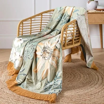 Dunelm Sagara Floral Throw Blanket