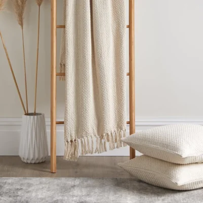 Dunelm Hayden Throw Cream