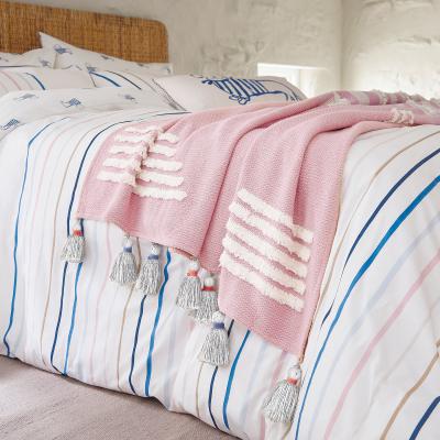 Dunelm Joules Coastal Pink Throw Light Pink