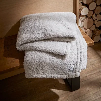 Dunelm Teddy Bear Throw Teddy Grey