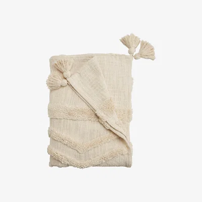 Dunelm Adah Throw Natural