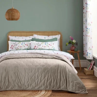 Dunelm Pippa Bedspread Natural