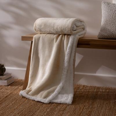 Dunelm Riva Home Lux Sherpa Fleece Throw Blanket