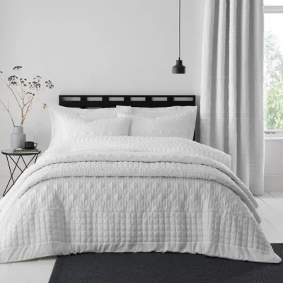 Dunelm Billie White Bedspread White